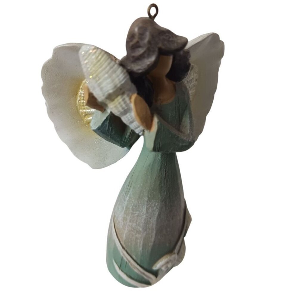 Angels holding Seashell & Sea Horse Angels Figurines Ornaments Set Of 2 - Picture 3 of 7